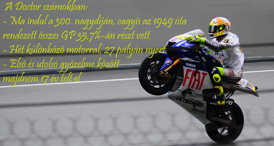 valentino rossi 300 gp stat